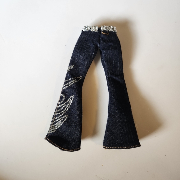 BRATZ Forever Diamondz Yasmin Replacement Sparkle Swirl Dark Denim Jeans Vintage - Picture 4 of 4